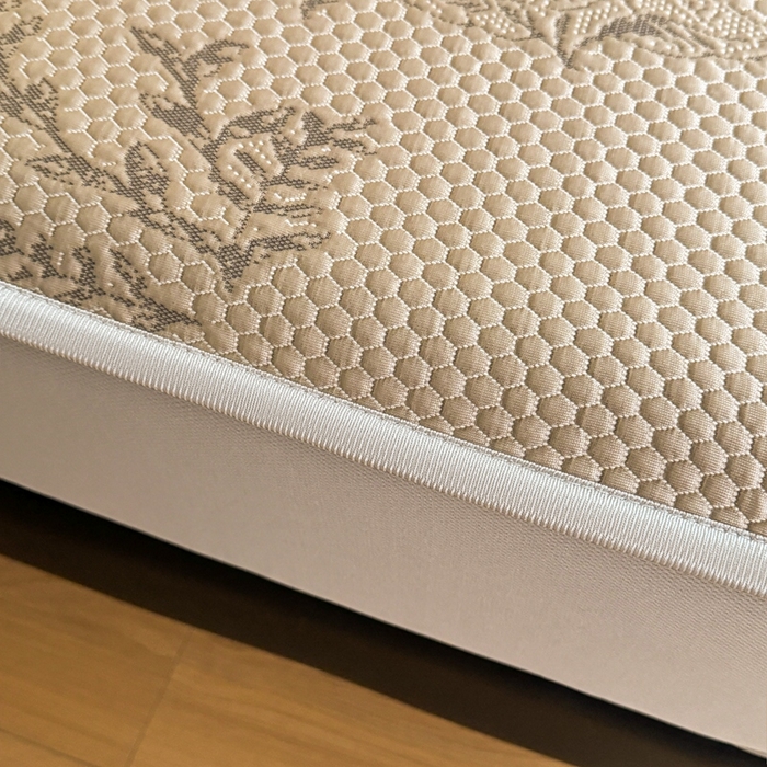 91家纺网 家纺一手货源 找家纺 2025新款凉感冰豆豆凉席床笠凉席席子-花之恋系列凉豆豆床笠花之恋系列 花之恋-香槟金