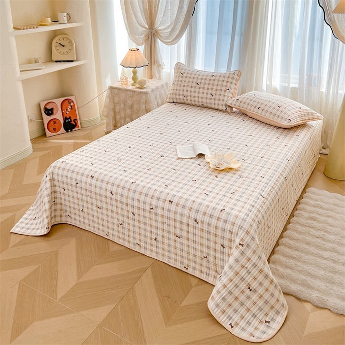 91家纺网 家纺一手货源 找家纺 恒爱 2025新款全棉印花单床盖 永结同心