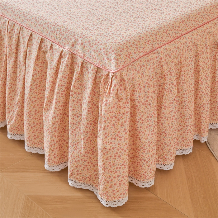 91家纺网 家纺一手货源 找家纺 2025新款韩版全棉公主风床裙单品 美娜