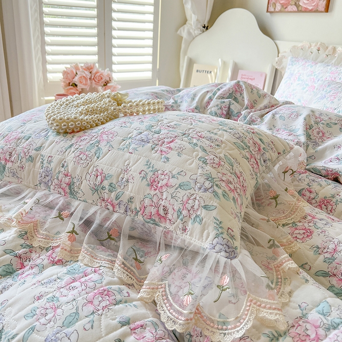 91家纺网 家纺一手货源 找家纺 网红馆 2025新款水洗棉印花床盖四件套 惠仁说