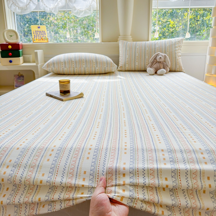 91家纺网 家纺一手货源 找家纺 2025新款全棉床单床笠 米娅 床笠款