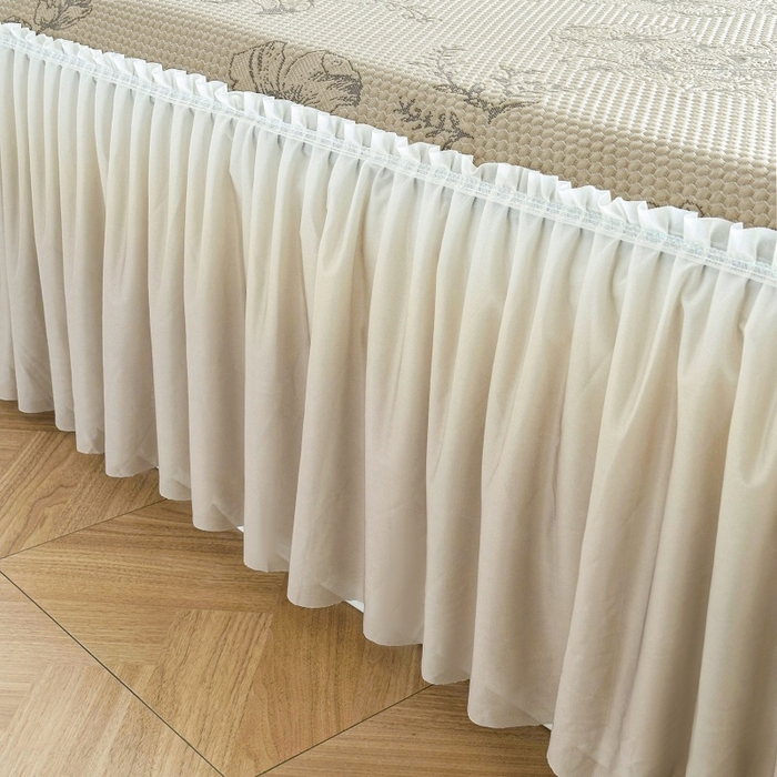 91家纺网 家纺一手货源 找家纺 2025新款冰豆豆凉感床裙凉席席子-花之恋系列冰豆豆床裙凉席-花之恋系列 花之恋-香槟金