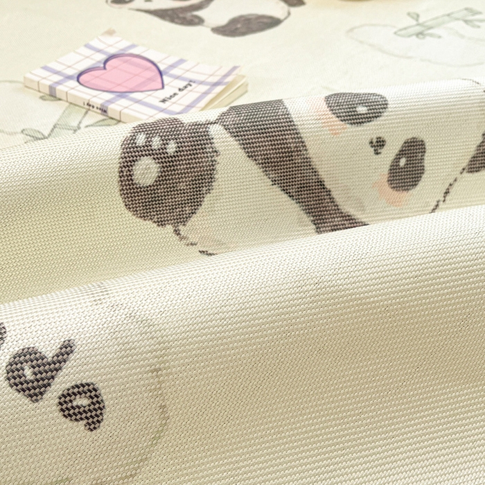 91家纺网 家纺一手货源 找家纺 慕澄家纺 2025新款小清新印花真冰藤系列凉席床席款 床席-熊猫戏竹