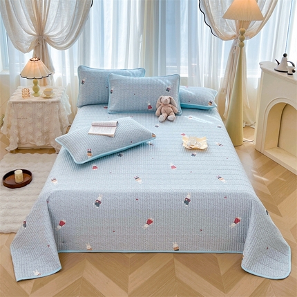 恒爱 2025新款全棉印花单床盖 公子兔-蓝