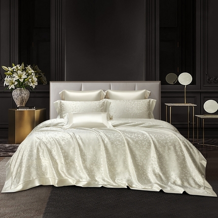 赫本真丝馆（珍丝纺） 2025新款真丝提花系列四件套 欧瑞尼亚