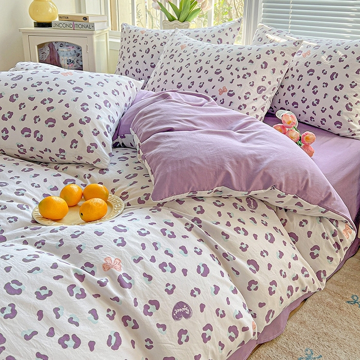 91家纺网 家纺一手货源 找家纺 2025新款水洗云朵糯糯棉简约风ins风小碎花被套床单款床笠款三四件套 么么哒