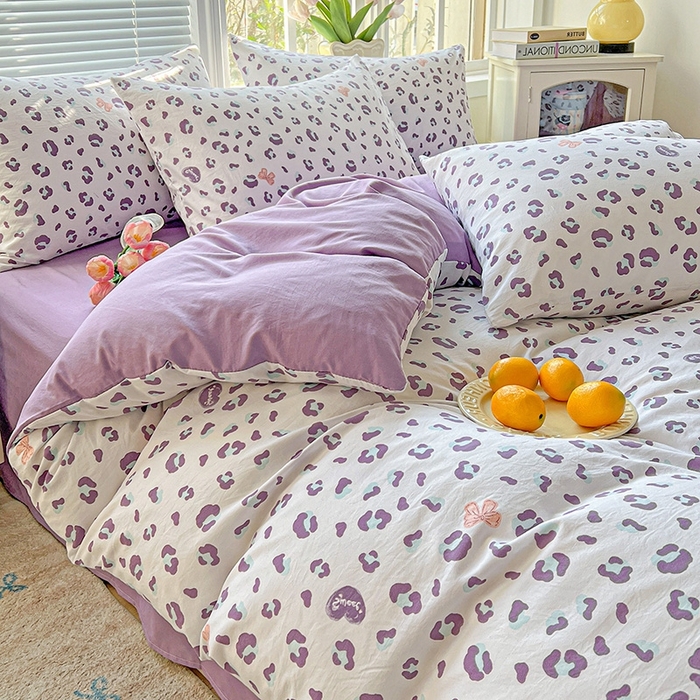 91家纺网 家纺一手货源 找家纺 2025新款水洗云朵糯糯棉简约风ins风小碎花被套床单款床笠款三四件套 么么哒