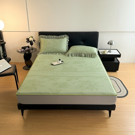 91家纺网 家纺一手货源 找家纺 （总）2025新款凉感冰豆豆凉席床笠凉席席子-花之恋系列凉豆豆床笠花之恋系列