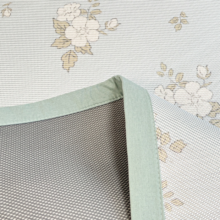 91家纺网 家纺一手货源 找家纺 慕澄家纺 2025新款小清新印花真冰藤系列凉席床席款 床席-缇蓝