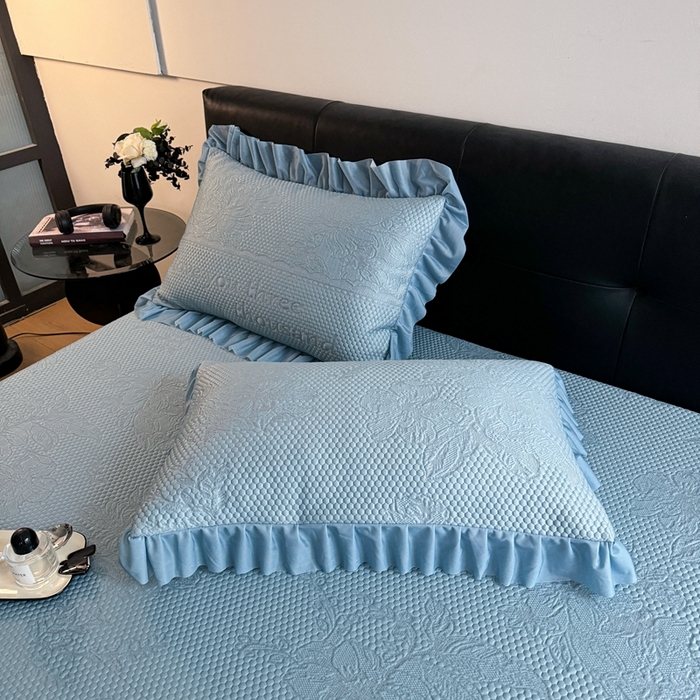 91家纺网 家纺一手货源 找家纺 2025新款凉感冰豆豆凉席床笠凉席席子-花之恋系列凉豆豆床笠花之恋系列 花之恋-兰色