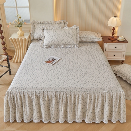 91家纺网 家纺一手货源 找家纺 （总）2025新款韩版全棉公主风床裙单品