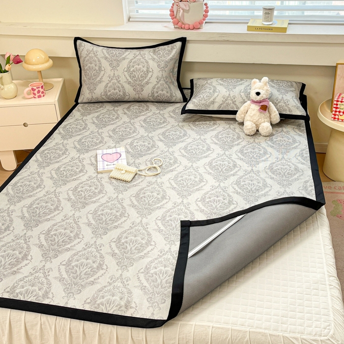 91家纺网 家纺一手货源 找家纺 慕澄家纺 2025新款小清新印花真冰藤系列凉席床席款 床席-威廉