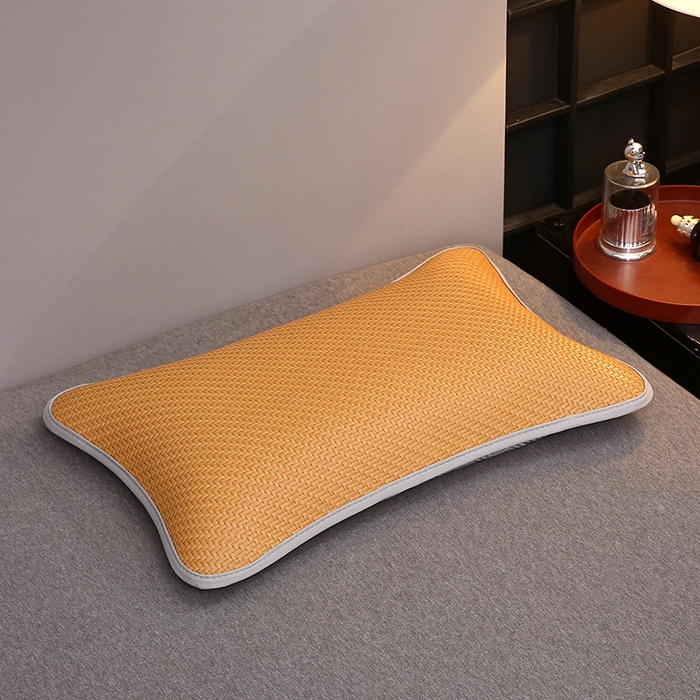 91家纺网 家纺一手货源 找家纺 2025新款纯色冰藤全荞麦枕夏凉凉感枕芯冰丝冰藤枕头 纯色冰藤全荞麦枕-米色35*55cm