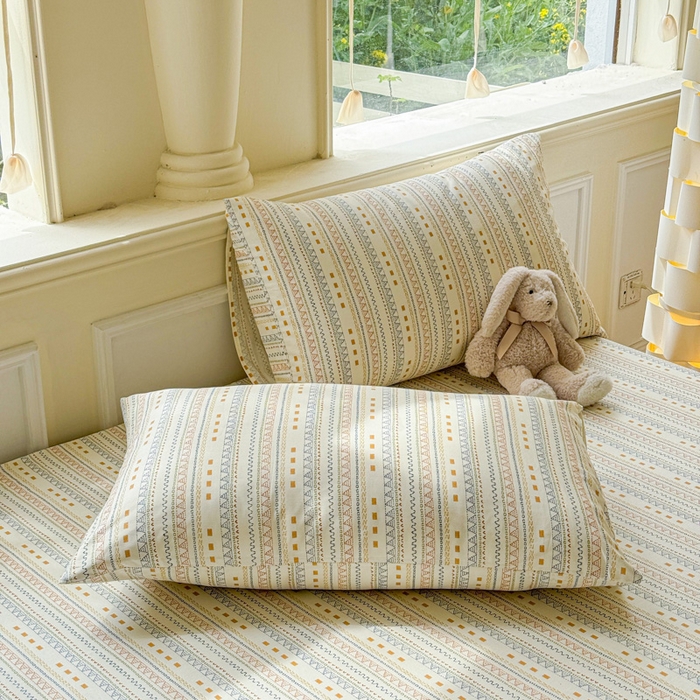 91家纺网 家纺一手货源 找家纺 2025新款全棉床单床笠 米娅 床笠款