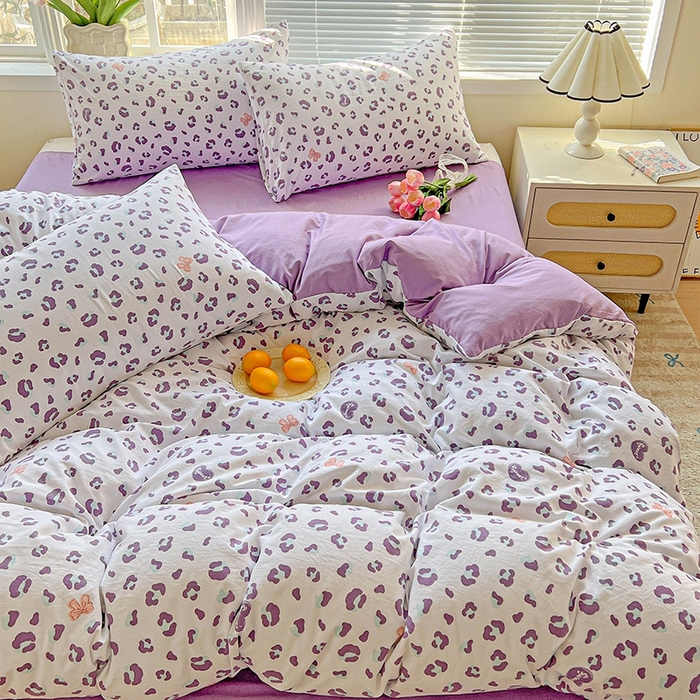 91家纺网 家纺一手货源 找家纺 2025新款水洗云朵糯糯棉简约风ins风小碎花被套床单款床笠款三四件套 么么哒