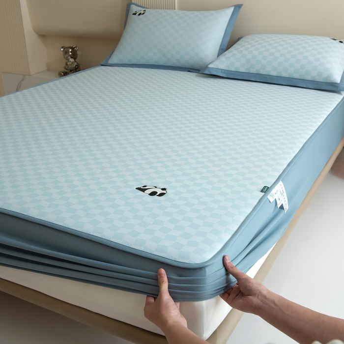 91家纺网 家纺一手货源 找家纺 （总）席世家  2025新款绣花凉感床笠（控价198 218）