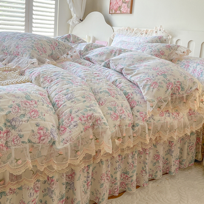 91家纺网 家纺一手货源 找家纺 网红馆 2025新款水洗棉印花床盖四件套 惠仁说