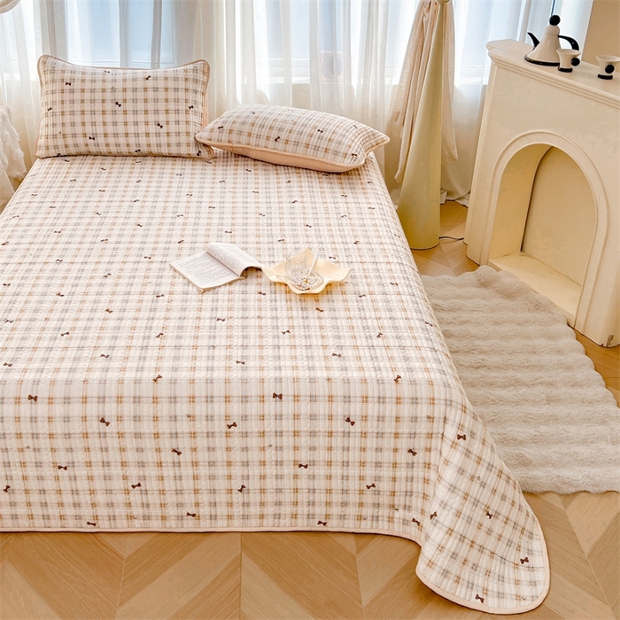 91家纺网 家纺一手货源 找家纺 恒爱 2025新款全棉印花单床盖 永结同心