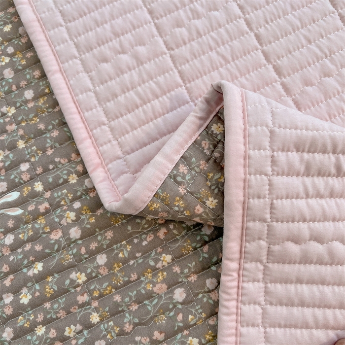 91家纺网 家纺一手货源 找家纺 恒爱 2025新款全棉印花单床盖 瞭望兔-咖