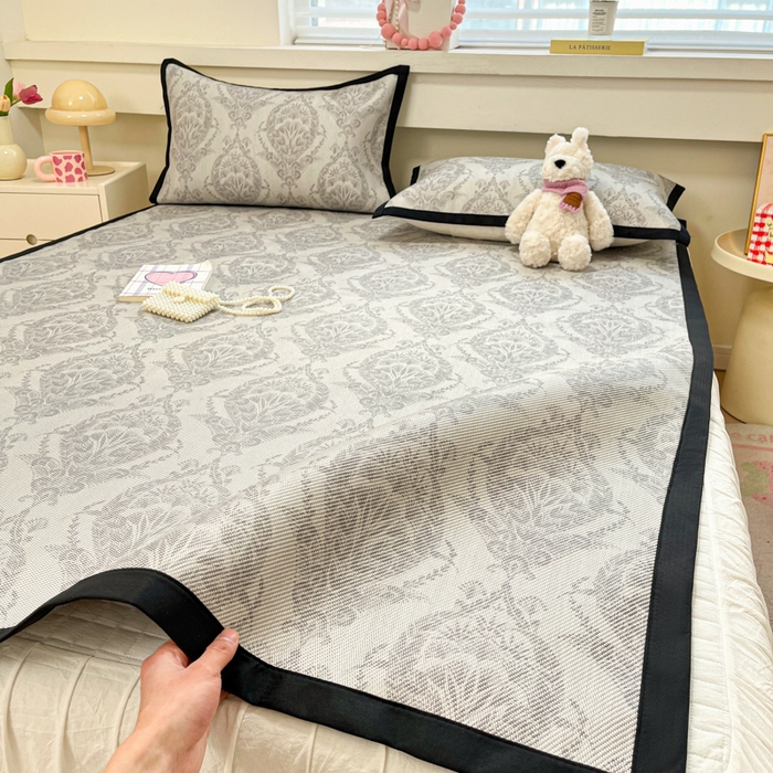 91家纺网 家纺一手货源 找家纺 慕澄家纺 2025新款小清新印花真冰藤系列凉席床席款 床席-威廉