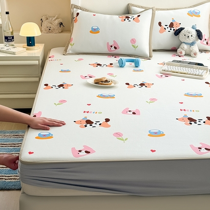 91家纺网 家纺一手货源 找家纺 （总）懒猫家纺 2025新款凉感斜纹床席款床笠款凉席-床笠款