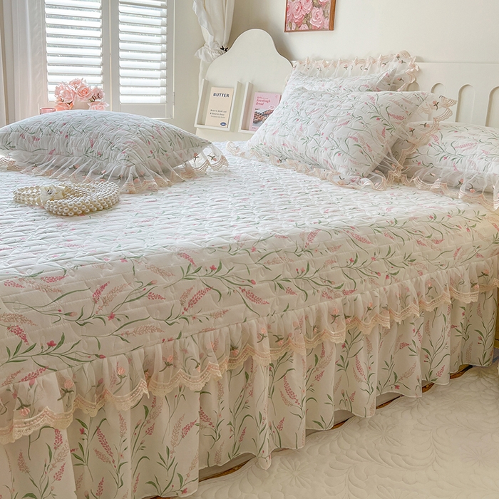 91家纺网 家纺一手货源 找家纺 网红馆 2025新款水洗棉印花床盖四件套 罗拉