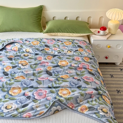 91家纺网 家纺一手货源 找家纺 （总）卡斯诺  2025新款5D立体印花凉感夏被（下载文件夹包含买家秀）