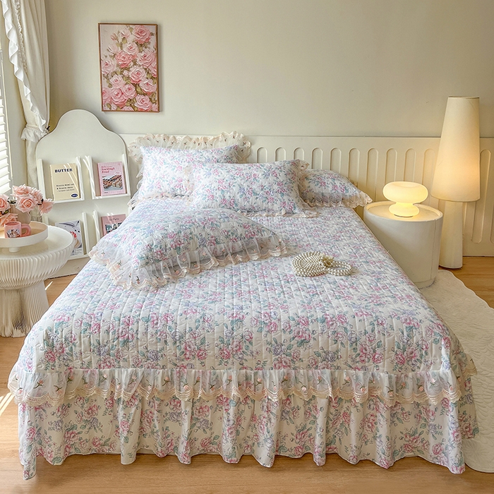 91家纺网 家纺一手货源 找家纺 网红馆 2025新款水洗棉印花床盖四件套 惠仁说