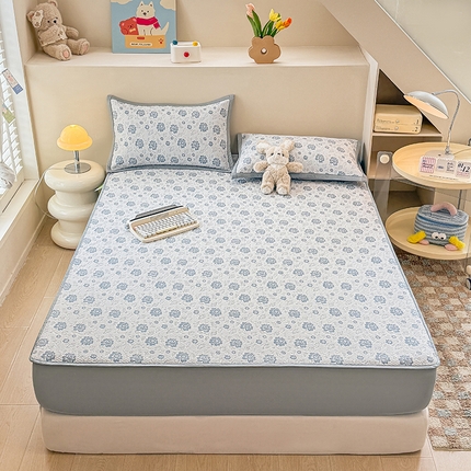 金盛纺 2025新款冰豆豆凉席-床笠款 花期-兰