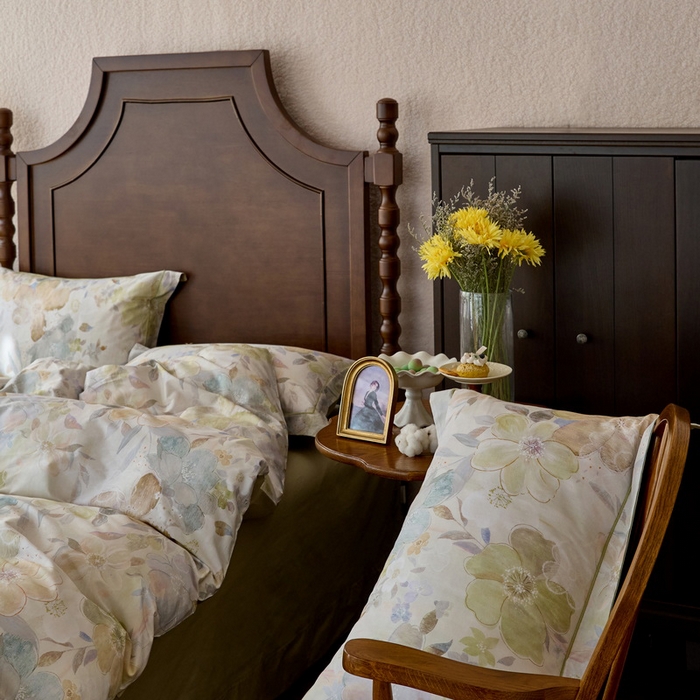 91家纺网 家纺一手货源 找家纺 由丽家纺 2025新款柔棉数码印花四件套系列 椿沐