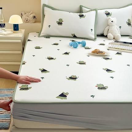 91家纺网 家纺一手货源 找家纺 （总）懒猫家纺 2025新款凉感斜纹床席款床笠款凉席-床笠款