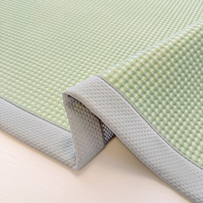 91家纺网 家纺一手货源 找家纺 金盛纺 2025新款冰豆豆凉席-床席款 华夫格-绿