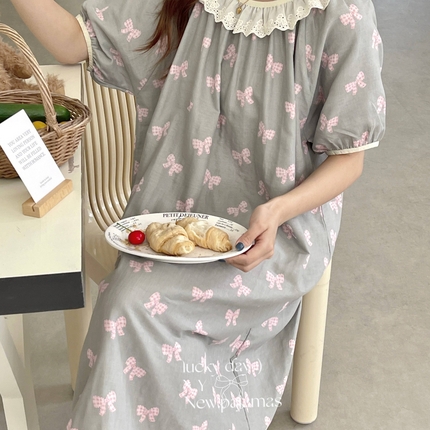 91家纺网 家纺一手货源 找家纺 （总）2025新款有氧纱蕾丝短袖裙