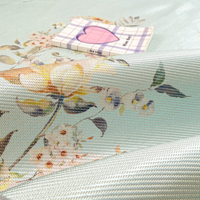 91家纺网 家纺一手货源 找家纺 慕澄家纺 2025新款小清新印花真冰藤系列凉席床席款 床席-陌上花开