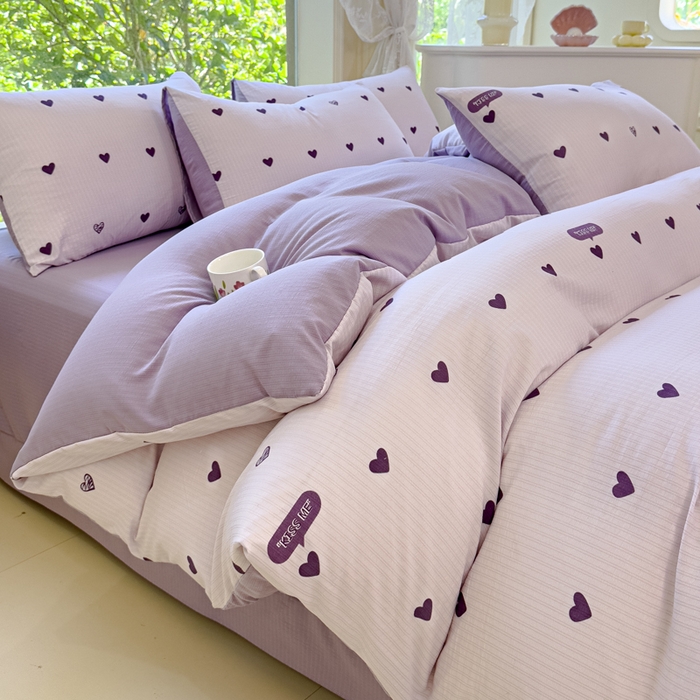 91家纺网 家纺一手货源 找家纺 （总）仟网汇 2025新款亲肤舒适提花小竺棉彩竹棉彩竺棉系列四件套