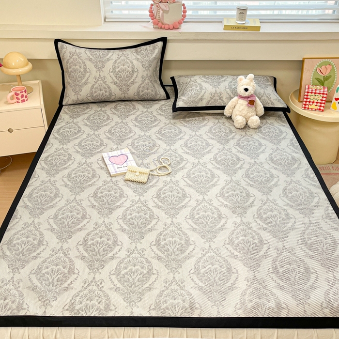 91家纺网 家纺一手货源 找家纺 慕澄家纺 2025新款小清新印花真冰藤系列凉席床席款 床席-威廉