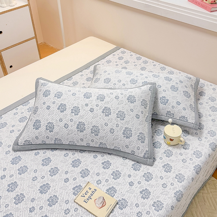 91家纺网 家纺一手货源 找家纺 金盛纺 2025新款冰豆豆单枕套 花期-兰