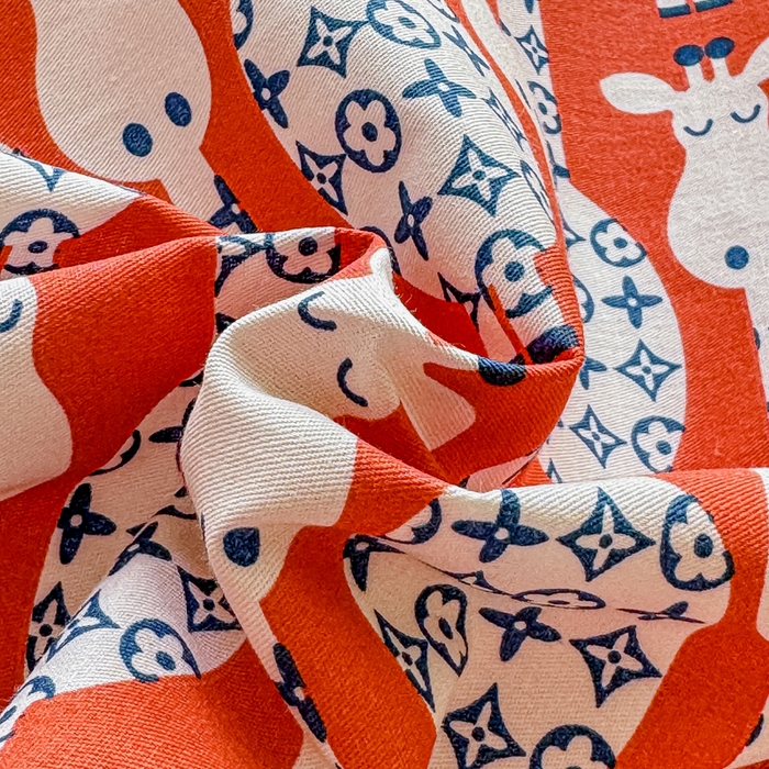 91家纺网 家纺一手货源 找家纺 2025新款全棉床单床笠 长颈鹿 床单款