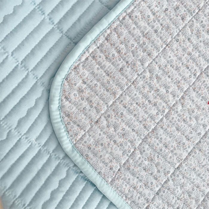 91家纺网 家纺一手货源 找家纺 恒爱 2025新款全棉印花单床盖 公子兔-蓝