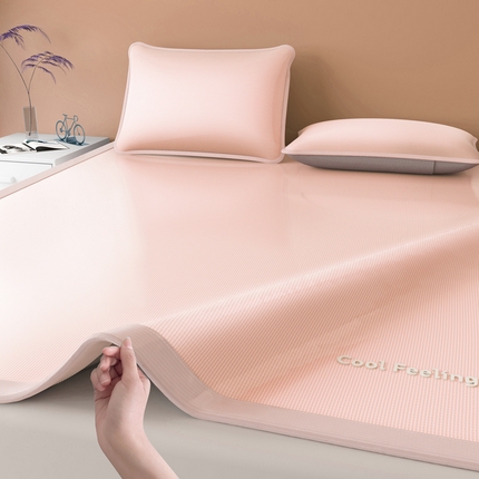 2025新款云母冰川凉席床笠 云母冰川-粉（条席）