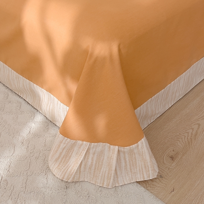 91家纺网 家纺一手货源 找家纺 优品阁 2024新款全棉磨毛四件套 多洛塔-咖