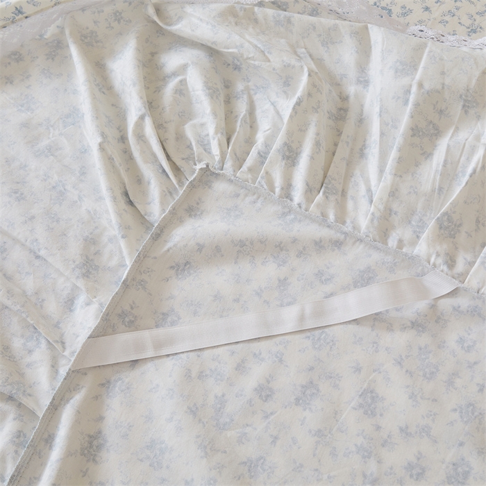 91家纺网 家纺一手货源 找家纺 2025新款韩版全棉公主风床裙单品 海韵花