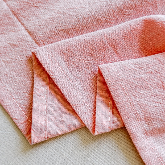 91家纺网 家纺一手货源 找家纺 2025新款全棉色织水洗棉床单床笠 嫩粉 床单款