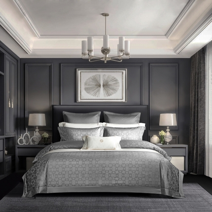 91家纺网 家纺一手货源 找家纺 （总）赫本真丝馆（珍丝纺） 2025新款100支染色提花系列四件套