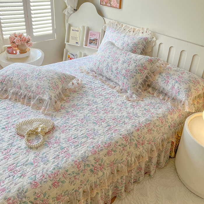 91家纺网 家纺一手货源 找家纺 网红馆 2025新款水洗棉印花床盖四件套 惠仁说