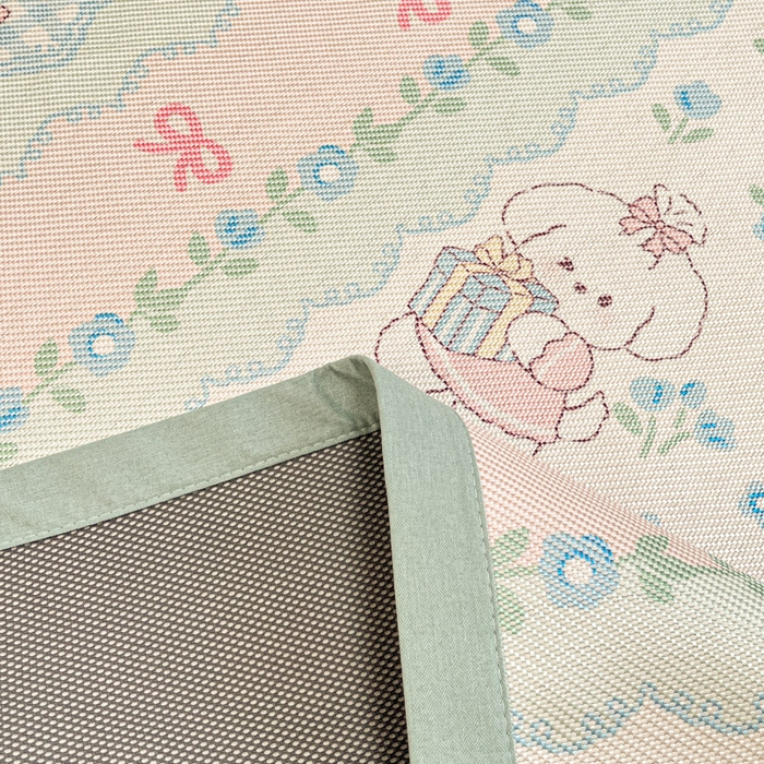 91家纺网 家纺一手货源 找家纺 慕澄家纺 2025新款小清新印花真冰藤系列凉席床席款 床席-蓝系宠儿