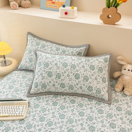 金盛纺 2025新款冰豆豆单枕套 花期-绿