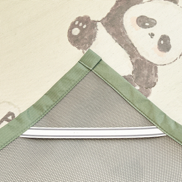 91家纺网 家纺一手货源 找家纺 慕澄家纺 2025新款小清新印花真冰藤系列凉席床席款 床席-熊猫戏竹