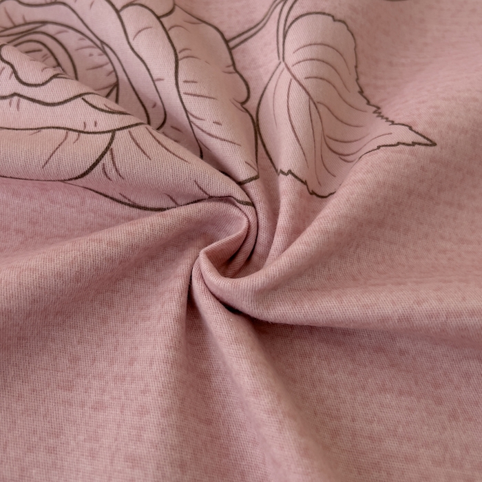 91家纺网 家纺一手货源 找家纺 优品阁 2024新款全棉磨毛四件套 法风玫瑰-粉