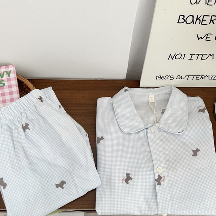 91家纺网 家纺一手货源 找家纺 （总）纽约生活 2025新款儿童小翻领短袖长裤